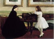 James Mcneill Whistler At the Piano oil painting